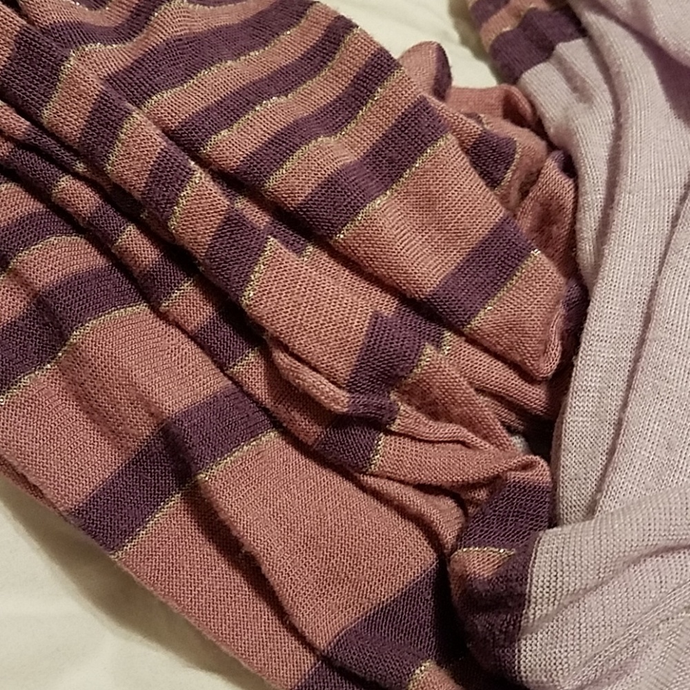 3/$15 OLD NAVY | Purple Striped Infinity Scarf - Picture 3 of 3